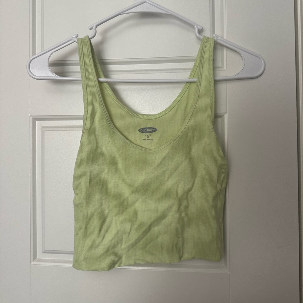 Old Navy - XS - Bright yellow/green cropped tank